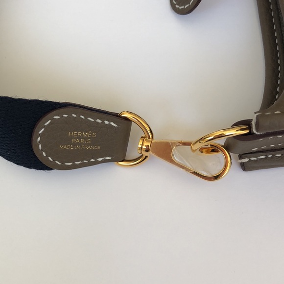 🎉HP🎉NWT Hemes Evelyn 16 Amazon Etoupe x Indigo - Picture 8 of 11
